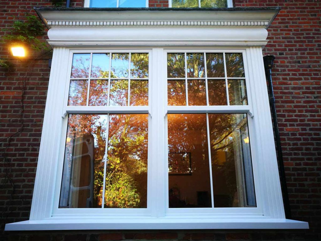White uPVC Sash Window