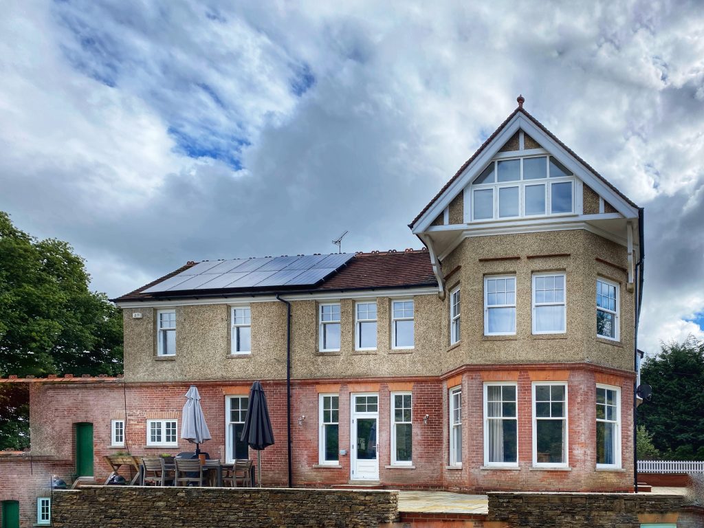 detached house with sash windows