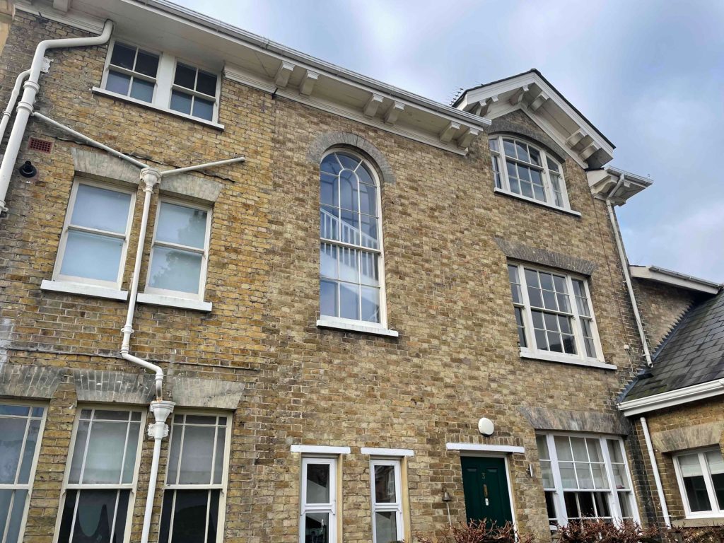 building with sash windows