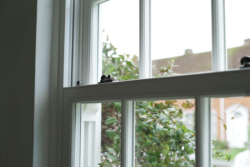 close up interior sash windows