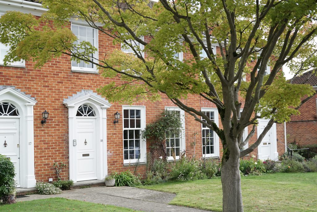 sash windows front of house